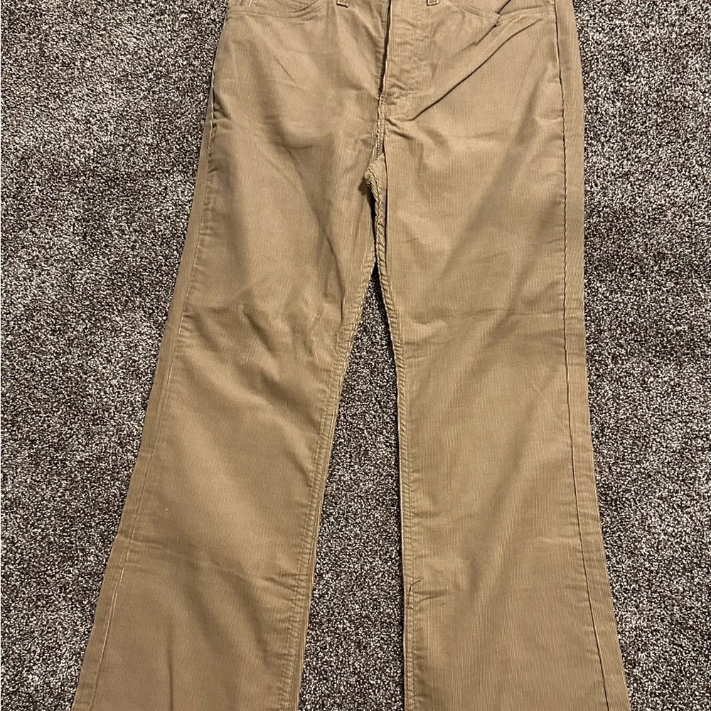 New with tags Vintage 1970’s Montgomery 1972 Tan Corduroy Pants 33 X 30 - Picture 3 of 8